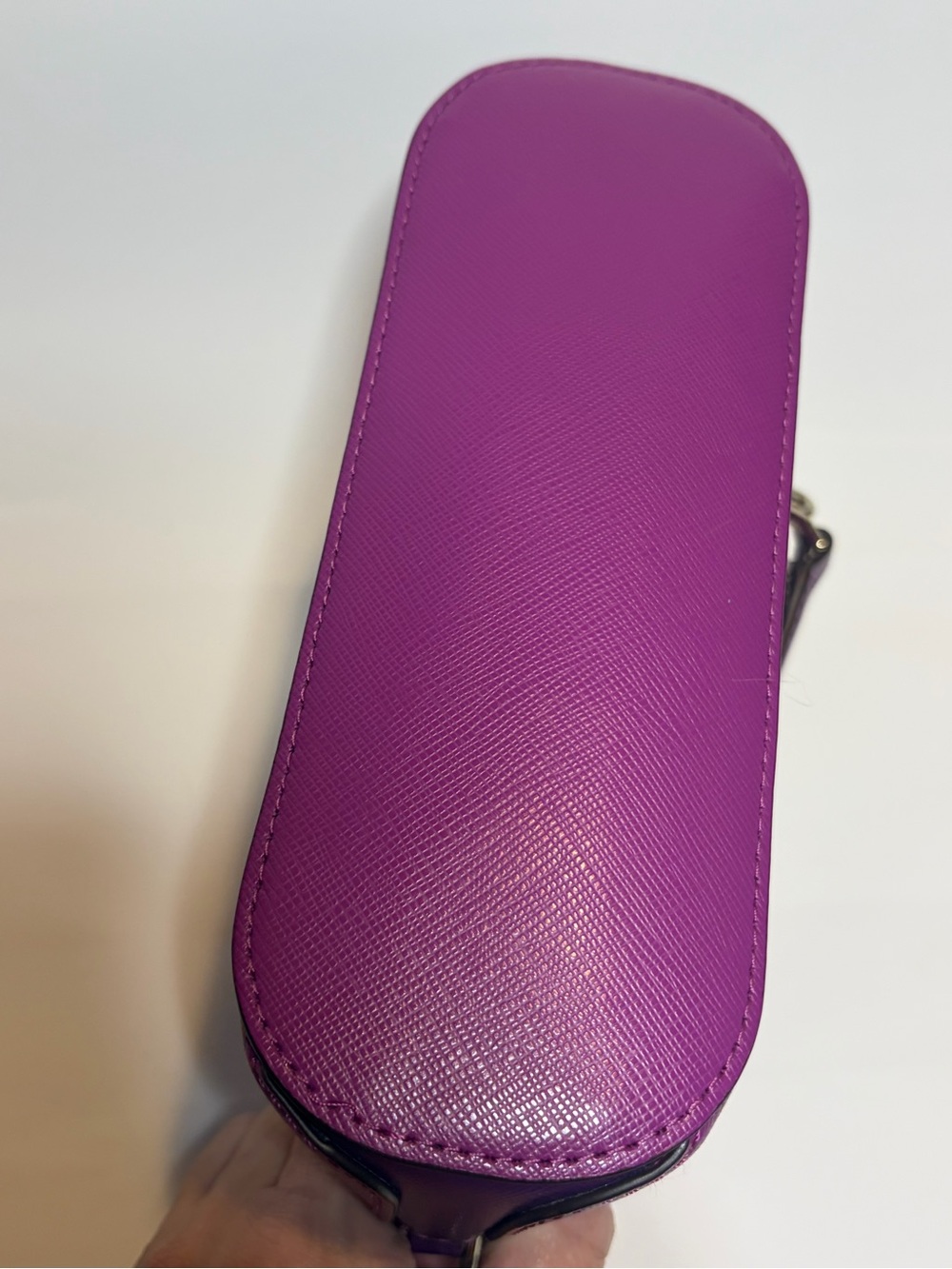 Kate Spade Small Payton Domed Crossbody Pink Purple Colorblock Saffiano LIKE NEW - Picture 6 of 15